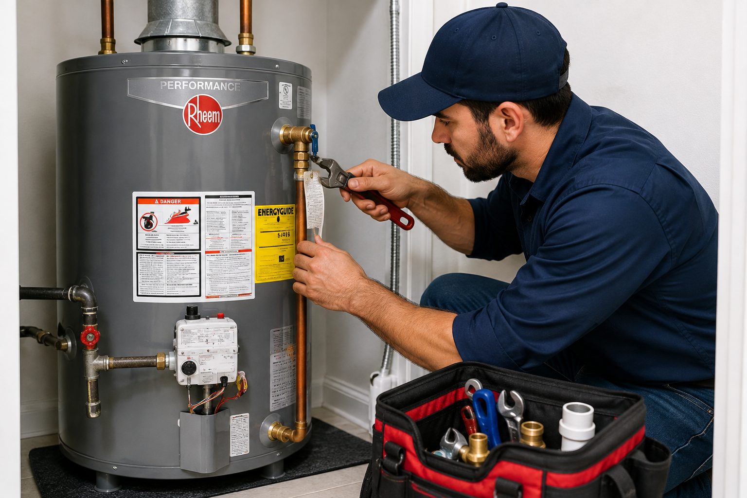 Water heater plumbing service