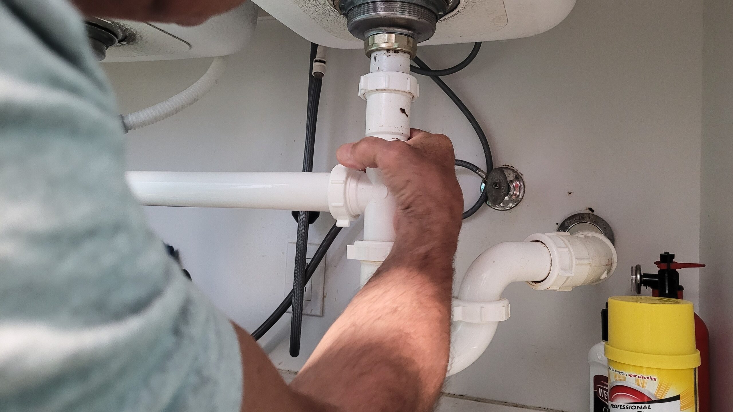 Sink and pipe plumbing repair